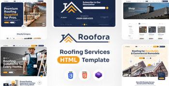 Roofora - Roofing Services HTML Template by designingmedia