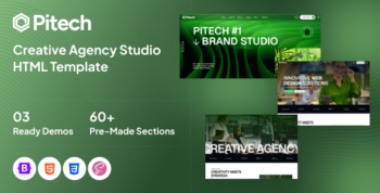 Pitech - Creative Agency & Portfolio HTML Template by Themesbay