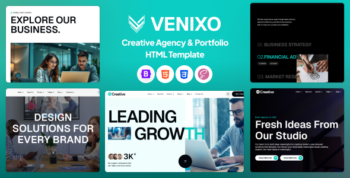 Venixo - Creative Agency & Portfolio HTML Template by Pixel-plus