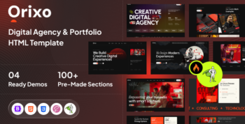 Orixo - Digital Agency & Portfolio HTML Template by Gramentheme