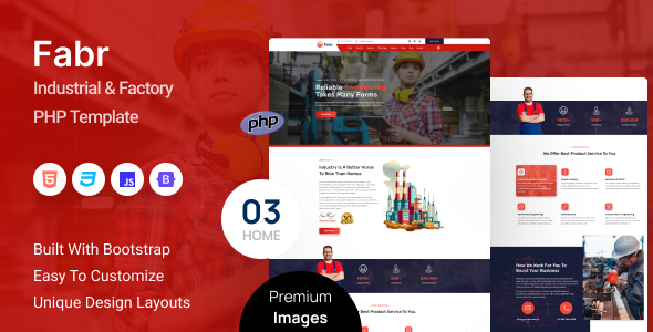 Fabr - Industrial & Factory PHP Template by zcubethemes