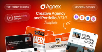 Agnex - Creative Agency Portfolio HTML Template by Gramentheme