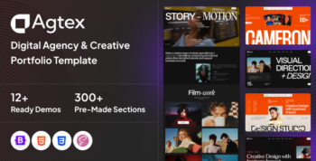 Agtex - Digital Agency & Portfolio HTML Template by Pixel-plus